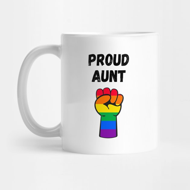 Proud Aunt Rainbow Pride T Shirt Design by Rainbow Kin Wear